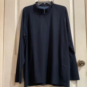 Lands' End Blue and Black Long Sleeve Shirt